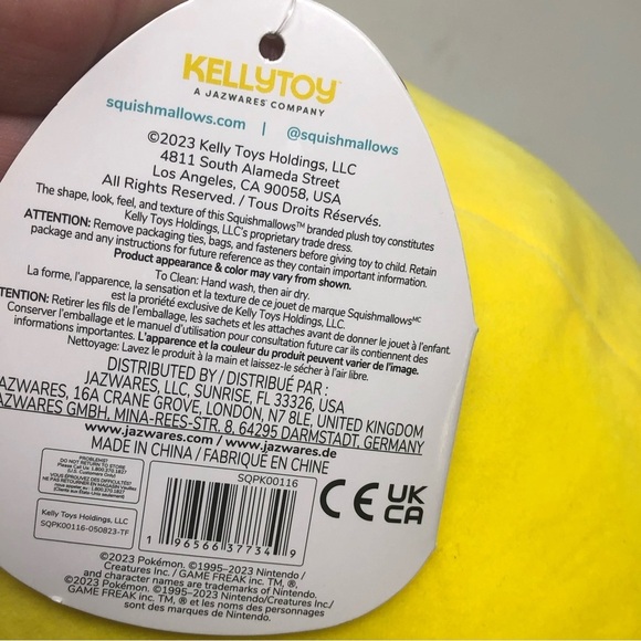 12” Winking Pikachu Squishmallow Pokemon NWT inch - Picture 8 of 8